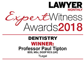 Professor Paul Tipton Expert Witness Awards Winner Dentistry